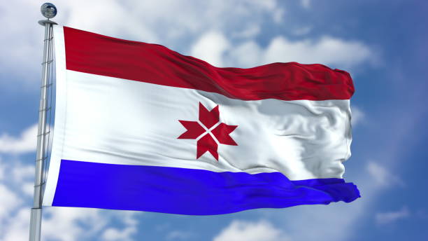 istock Mordovia Flag in a Blue Sky 940324700