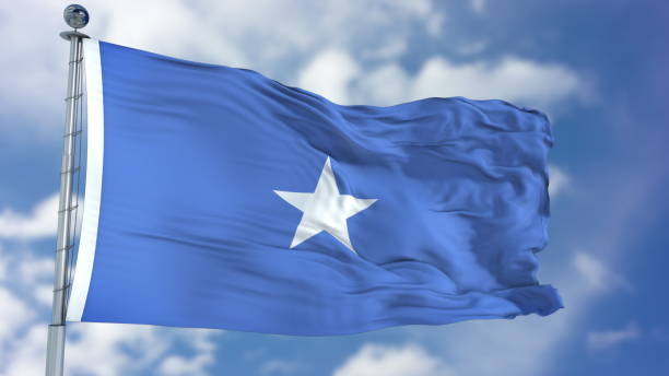 istock Somalia Flag in a Blue Sky 940327136