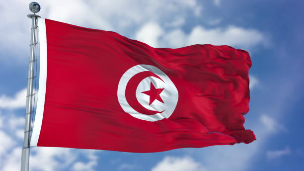 istock Tunisia Flag in a Blue Sky 940329494