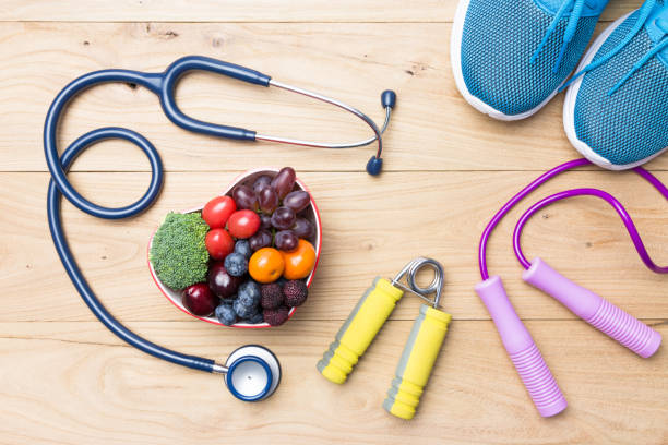 istock Healthy diet in a heart shaped bowl 940329622