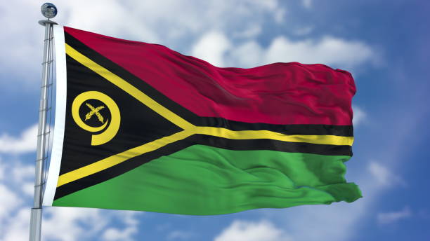 istock Vanuatu Flag in a Blue Sky 940329664