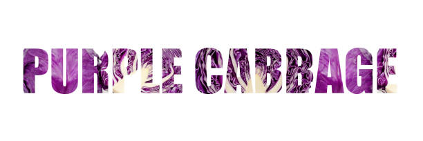 istock Purple cabbage letter isolated on white background. 940334398