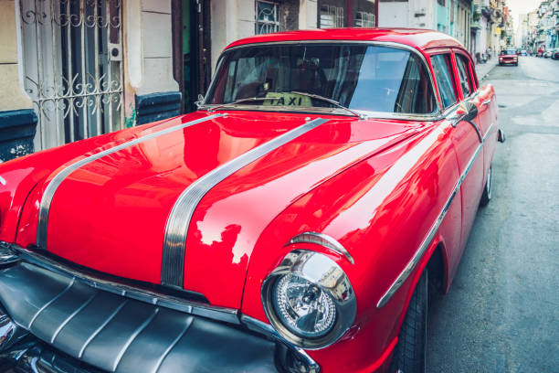 istock classical american car parked on Havana street 940337876