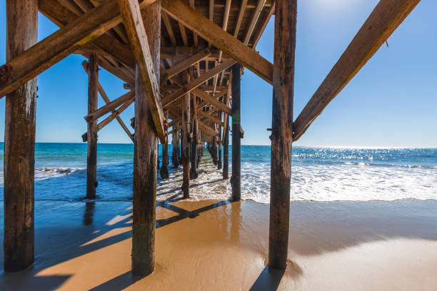 istock Waves crashing under a wooden pier 940348634