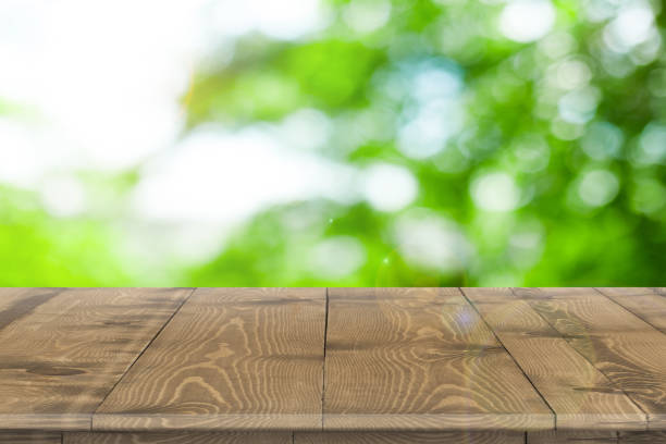 istock Rustic wooden table vintage style in perspective 940355648