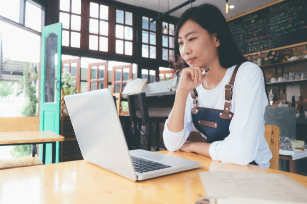 istock Young startup owner small cafe shop. 940361830
