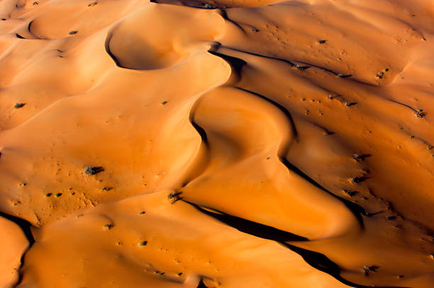 istock Heart Shaped Sand Dunes Aerial View, Rub Al Khali desert 940362602