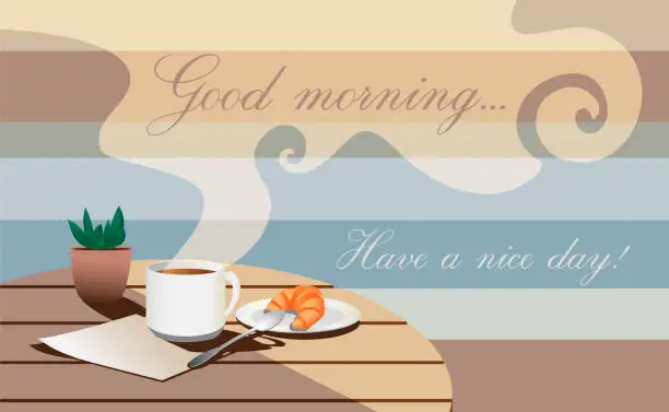 Vector illustration of good morning