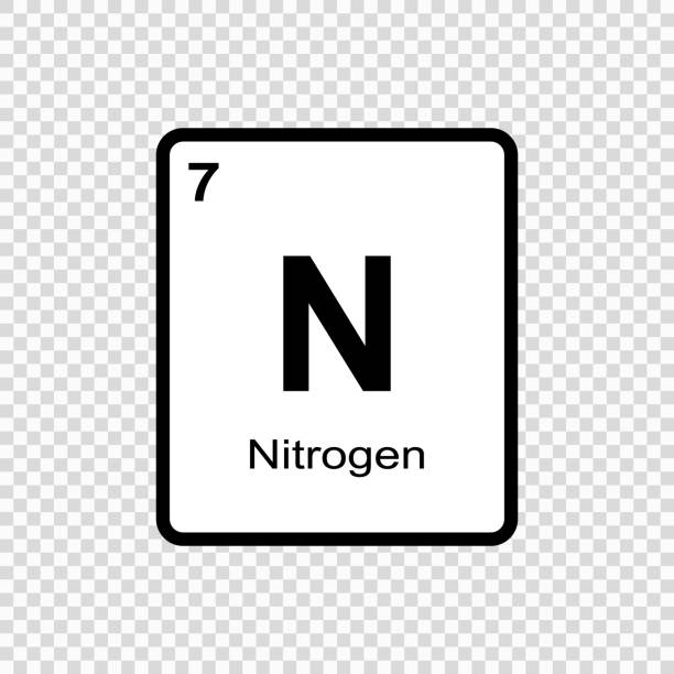 chemical element Nitrogen Chemical element of periodic table. nitrogen icon stock illustrations