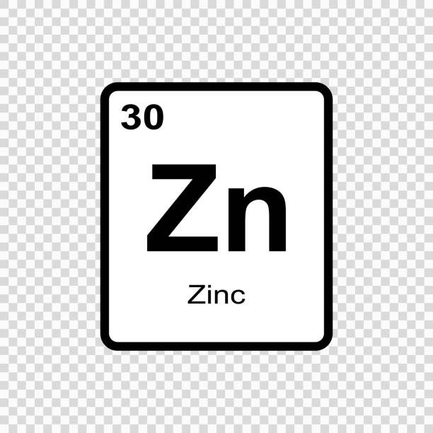 chemical element Zinc Chemical element of periodic table. zinc stock illustrations