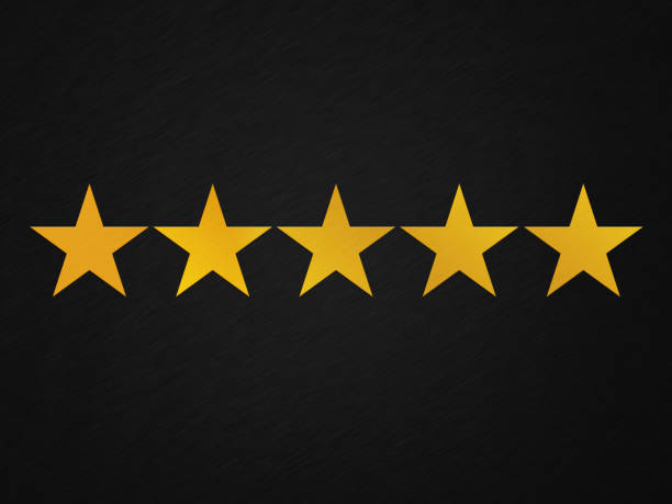 customer satisfaction stars - rating ranking quality control aspirations imagens e fotografias de stock