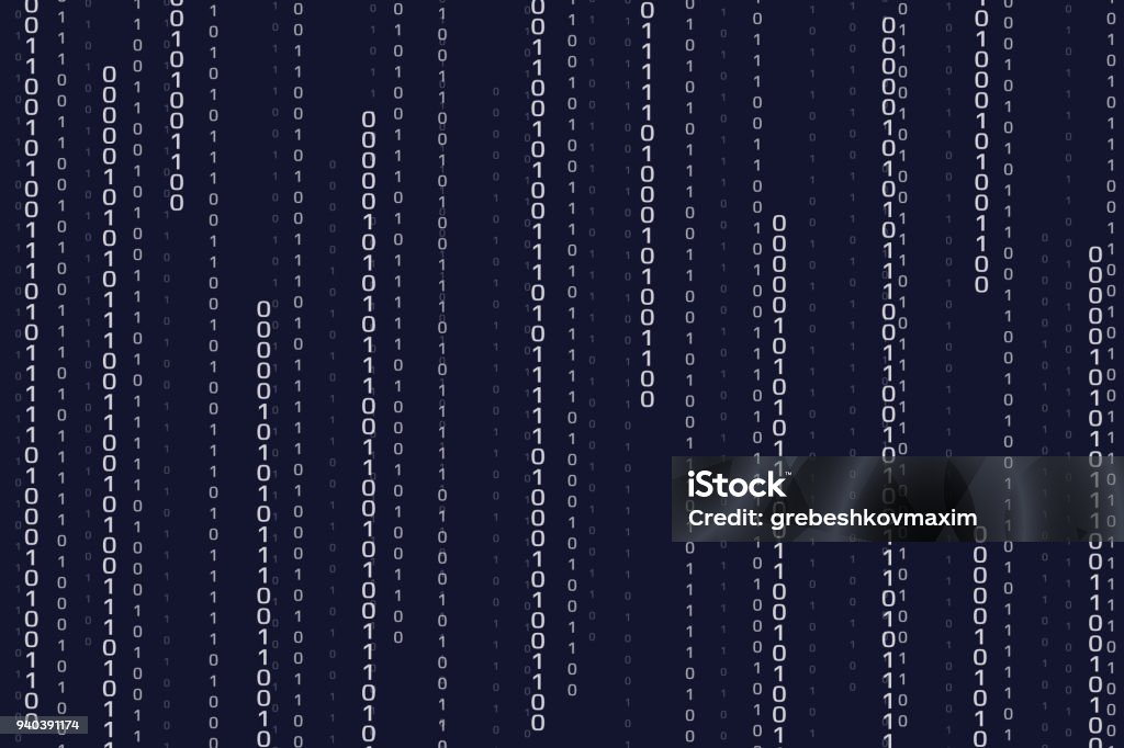 Streaming Binary Code Background Stock Illustration - Download Image ...