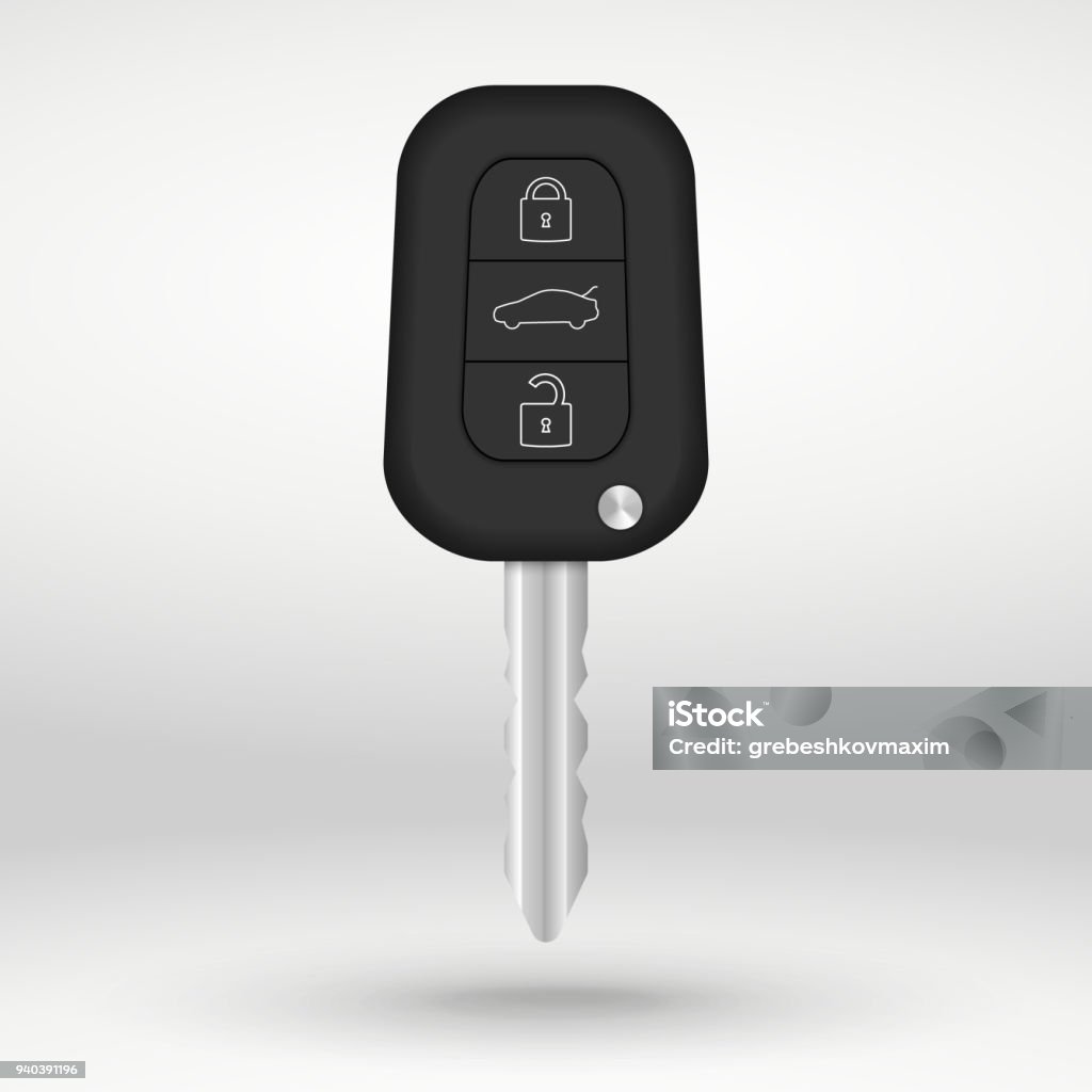 Automotive Key Vector Car Key Vector Stock Illustration - Download Image Now - Alarm ...