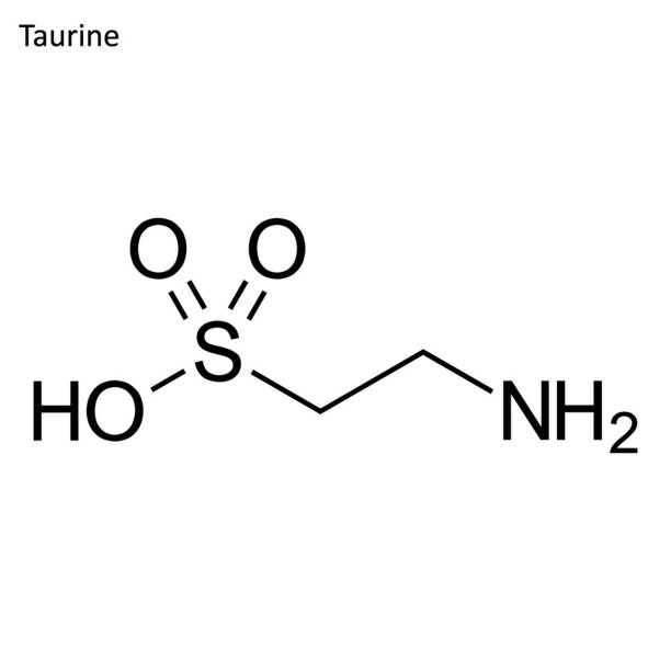 ilustraciones, imágenes clip art, dibujos animados e iconos de stock de fórmula esquelético de taurina - nitric oxide