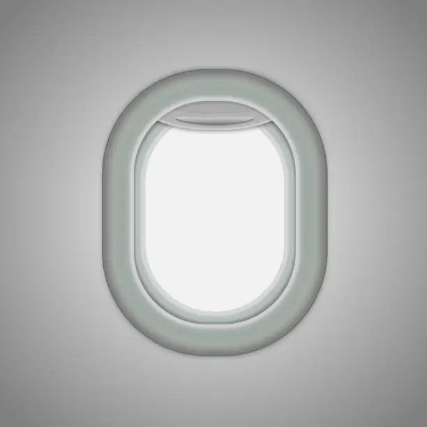 Vector illustration of airplane windows