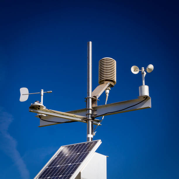 station météo - anemometer meteorology weather barometer photos et images de collection
