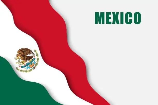 Vector illustration of Flag of Mexico