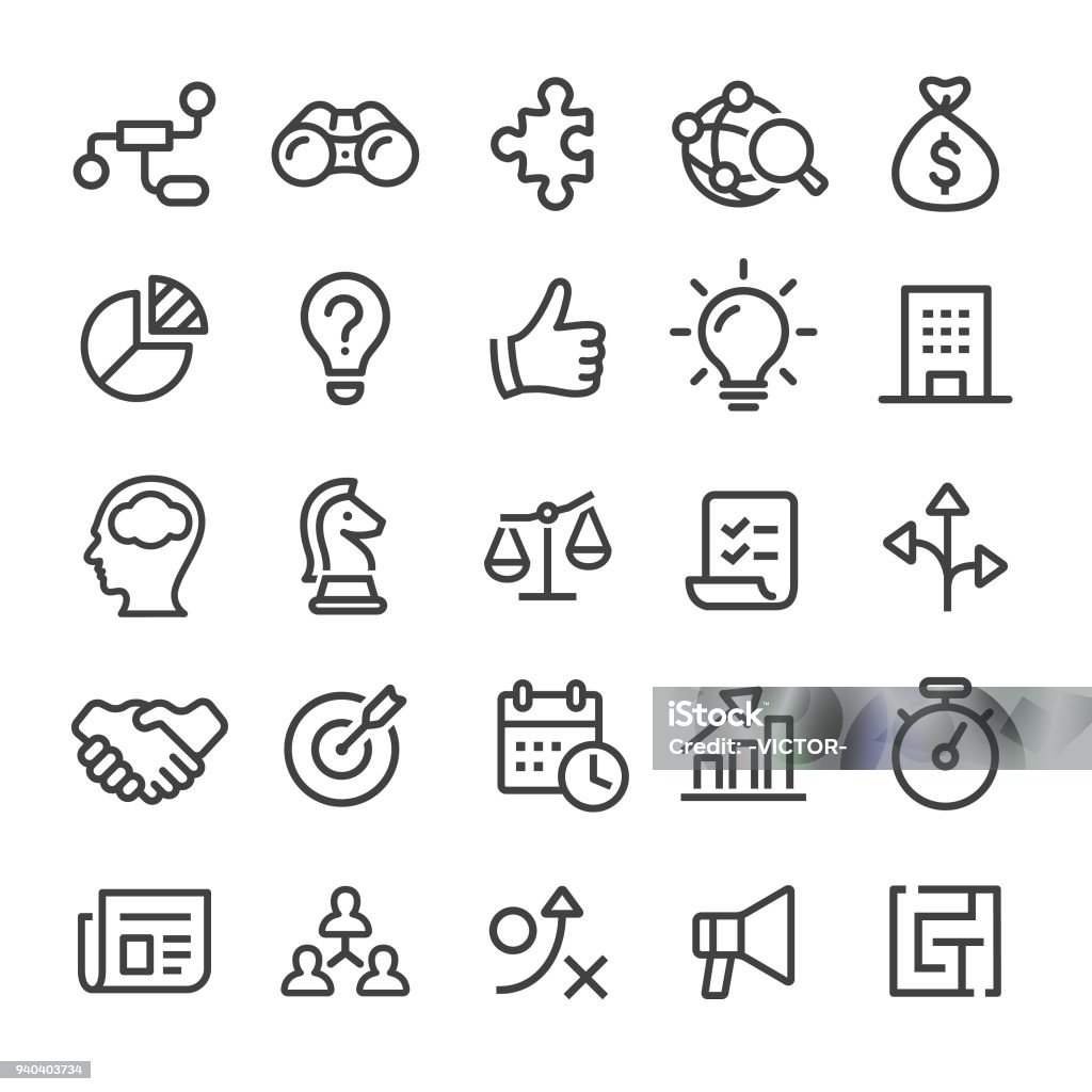 Business Icons - Smart Line Series Business, marketing, strategy, solution, Strategy stock vector