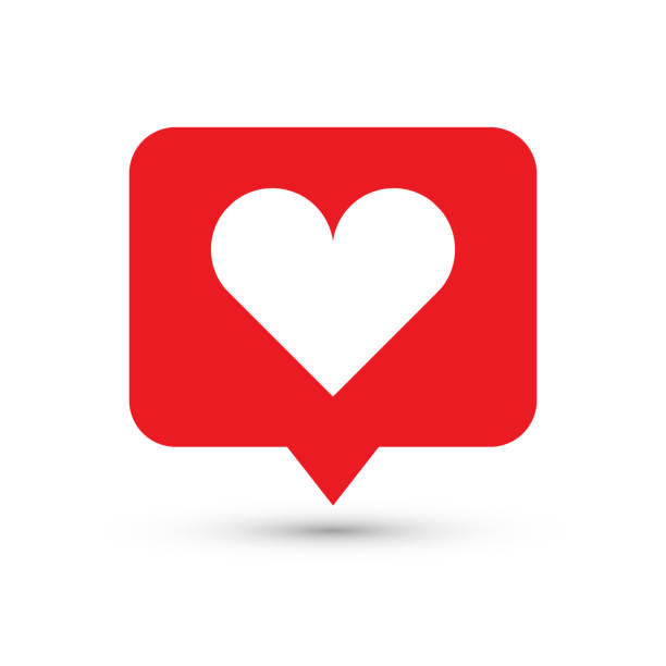 Like, heart icon. One of set web icons Like, heart icon. One of set web icons. insta stock illustrations