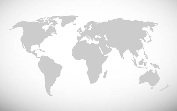 Free Download Of Simple Grey World Map Silhouette Vector Graphic