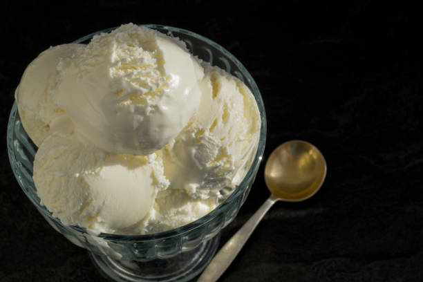 istock Ice cream balls in a glass vase. 940432612