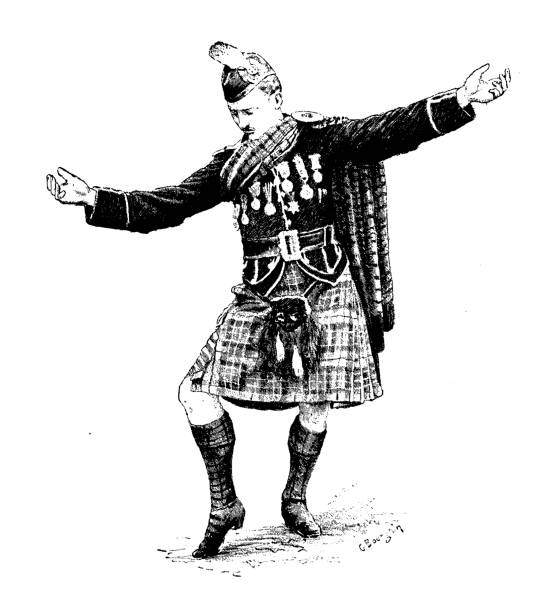 Antique illustrations of England, Scotland and Ireland: Scottish Highlander