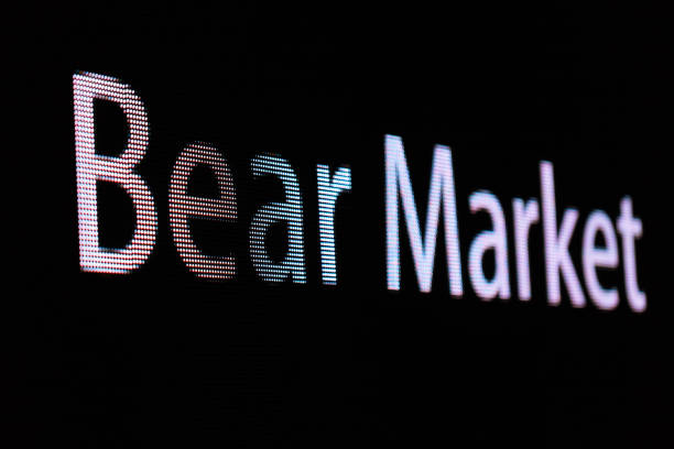 istock bear market letter in the billboard led display panel 940436934