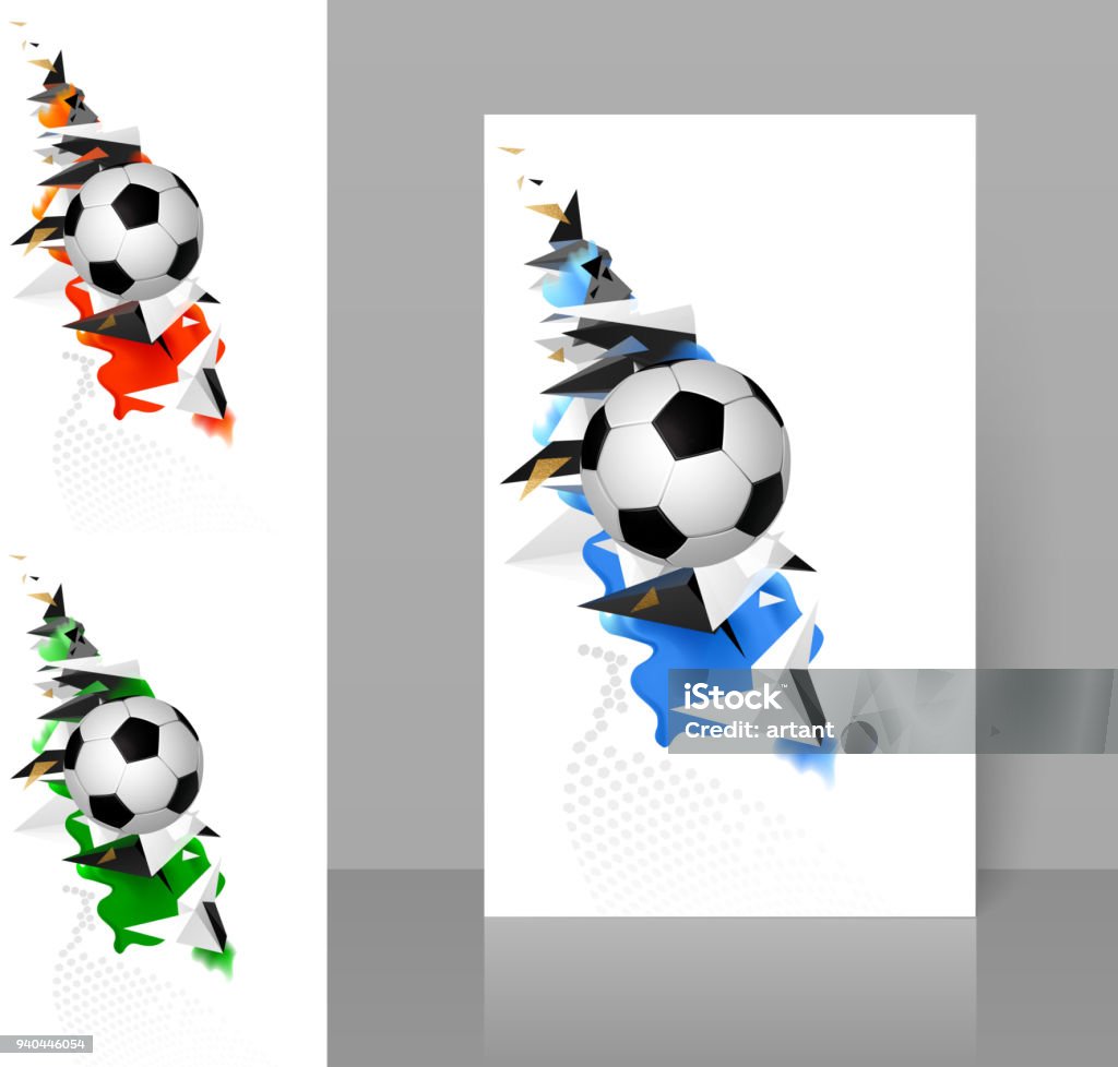 Ilustración de Juego De Tres Banderas Fútbol Blanco Y Negro Con Elementos De Diseño De Deporte Geométricos y más Vectores Libres de Derechos de Abstracto - iStock