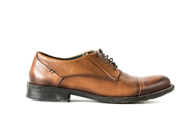 Old leather sneaker shoe