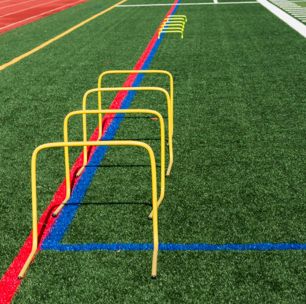 istock 2 feet tall yellow hurdles 940446872