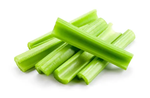 Celery sticks. Celery isolated. celery stalk on white background.