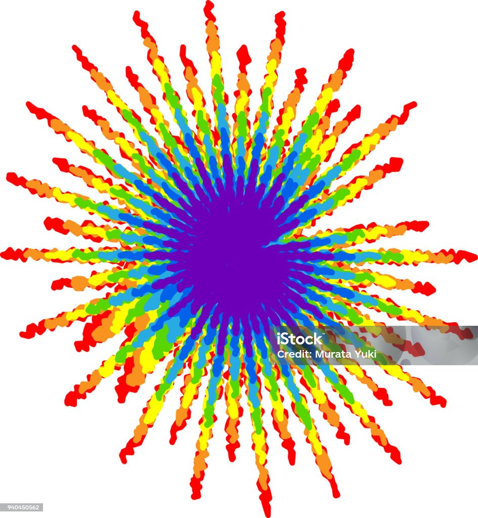 Exploding Rainbow Drawigng Rainbow Color Explosion 4 Stock Illustration - Download Image Now ...