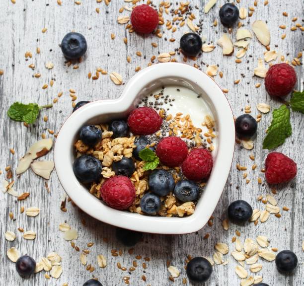 istock Valentines day yogurt bowl with fruits 940450764