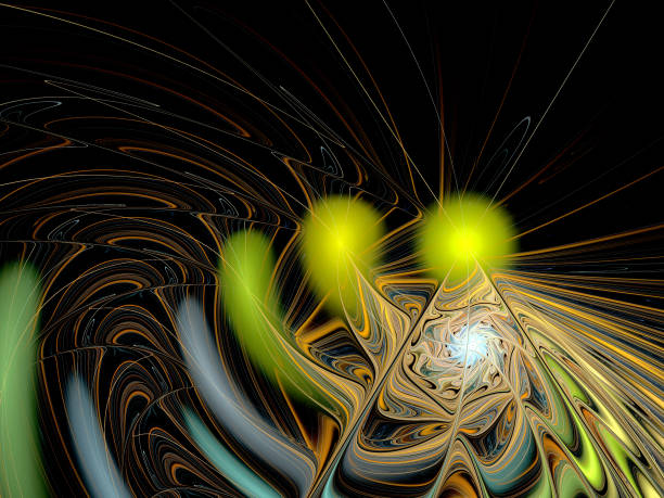 istock Abstract illustration of a fractal pattern on black background 940451008