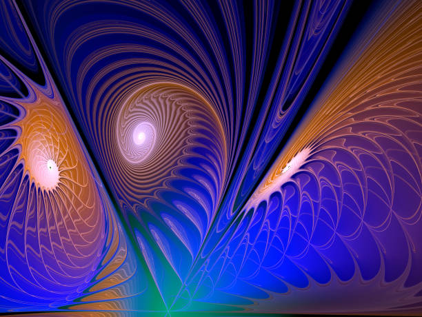 istock Abstract illustration of a fractal pattern on black background 940451074