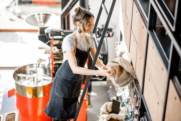istock Woman working in the coffee shop 940454636