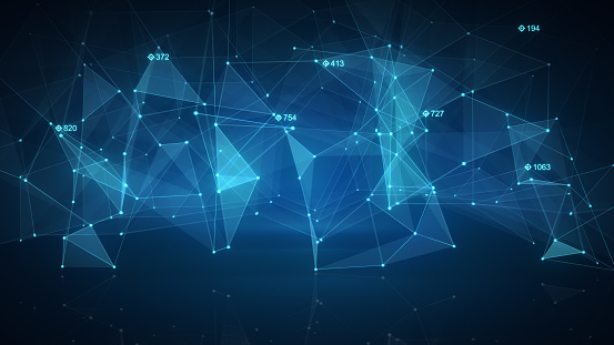 Network Shape Background Blue Network Shape Abstract Background Stock Illustration - Download ...