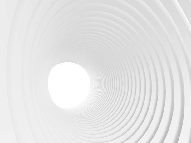 istock Abstract of white circle architectural pattern,Concept of future design of architecture,3d rendering 940488380