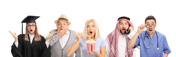 istock Men and women making shocked gestures 940488458