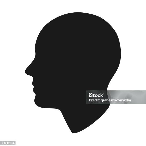 Head Silhouette Stock Illustration - Download Image Now - Head, In Silhouette, Human Head