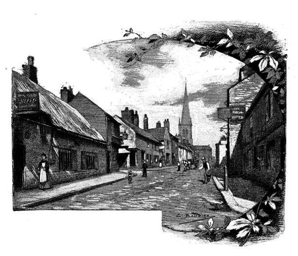istock Antique illustrations of England, Scotland and Ireland: Chesterfield 940492080