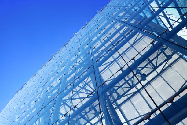 istock Low view of a glass covered building 940496636
