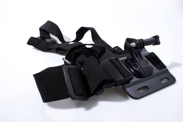 istock Action cam chest mount in a white background composition 940513000