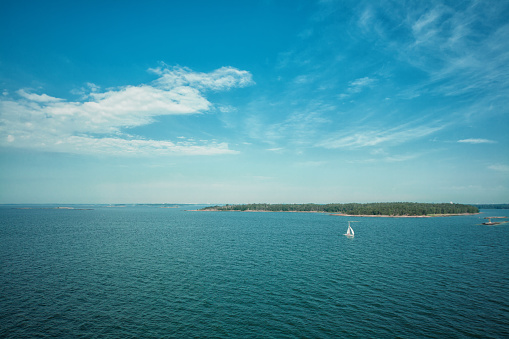 beautiful panorama of the Baltic Sea and the islands