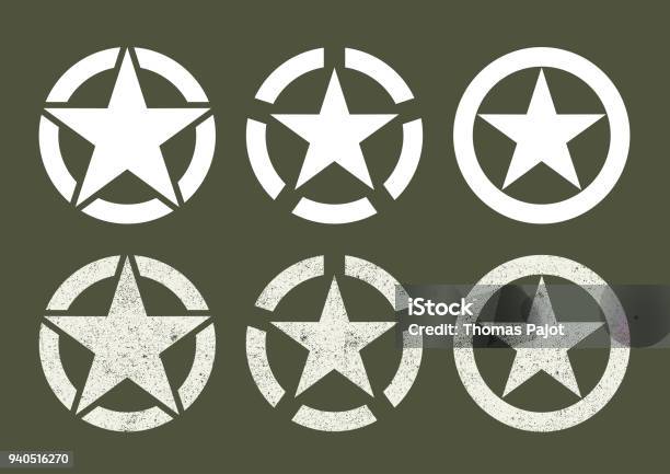 Us Military Stars Stock Illustration - Download Image Now - Star Shape, Military, Army