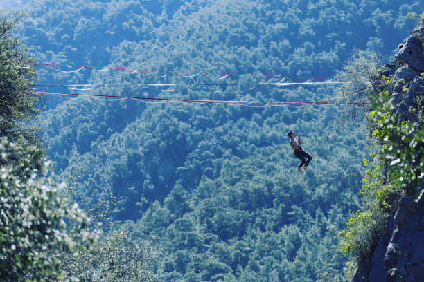 istock Walk a line in the sky.Turkish Highline Carnival in Antalya. 940522166