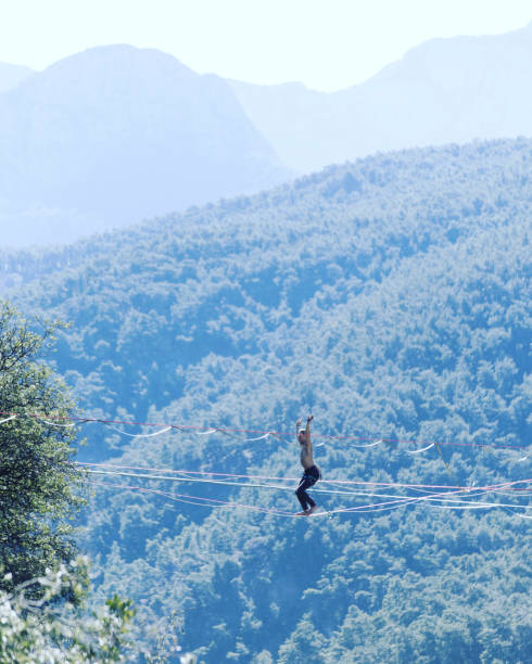 istock Walk a line in the sky.Turkish Highline Carnival in Antalya. 940522178