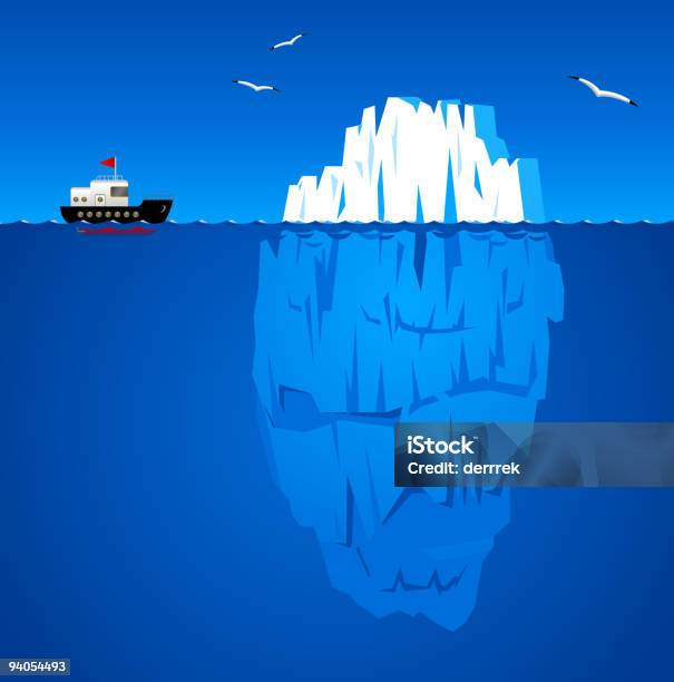 Iceberg - Stockowe grafiki wektorowe i więcej obrazów Góra lodowa - formacja lodowa - Góra lodowa - formacja lodowa, Podwodny, Wielki
