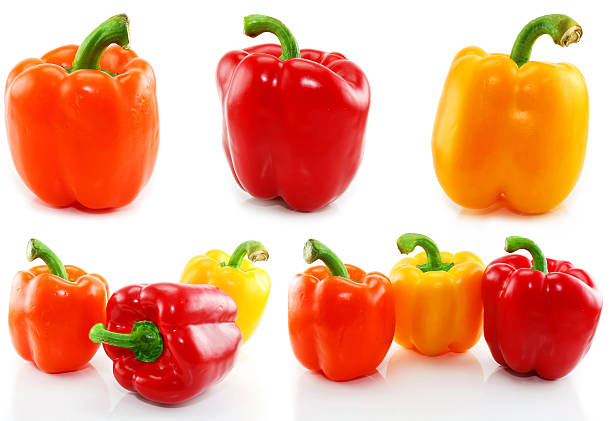 istock Collection of colored paprika isolated 94054606