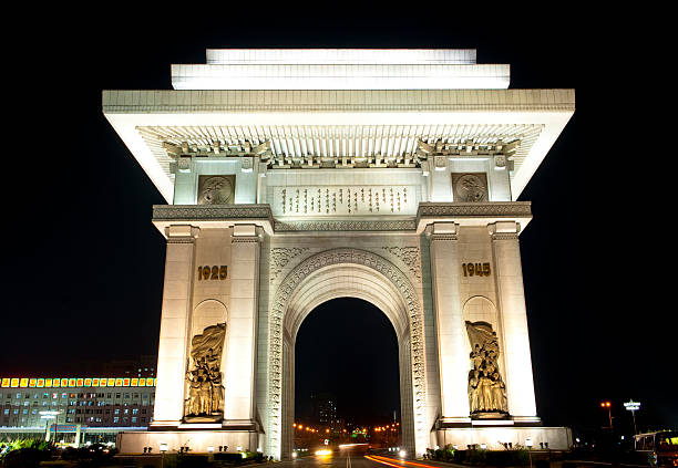 istock Triumphal Arch of Pyongyang at night, North Korea 94054916
